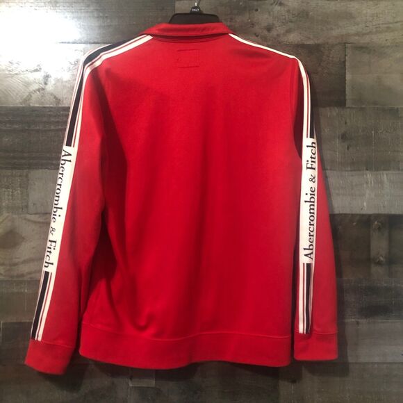 Abercrombie & Fitch L Y2K Logo Sleeve Vtg Mens Full Zip Sweatshirt Jacket Preppy - Picture 2 of 9